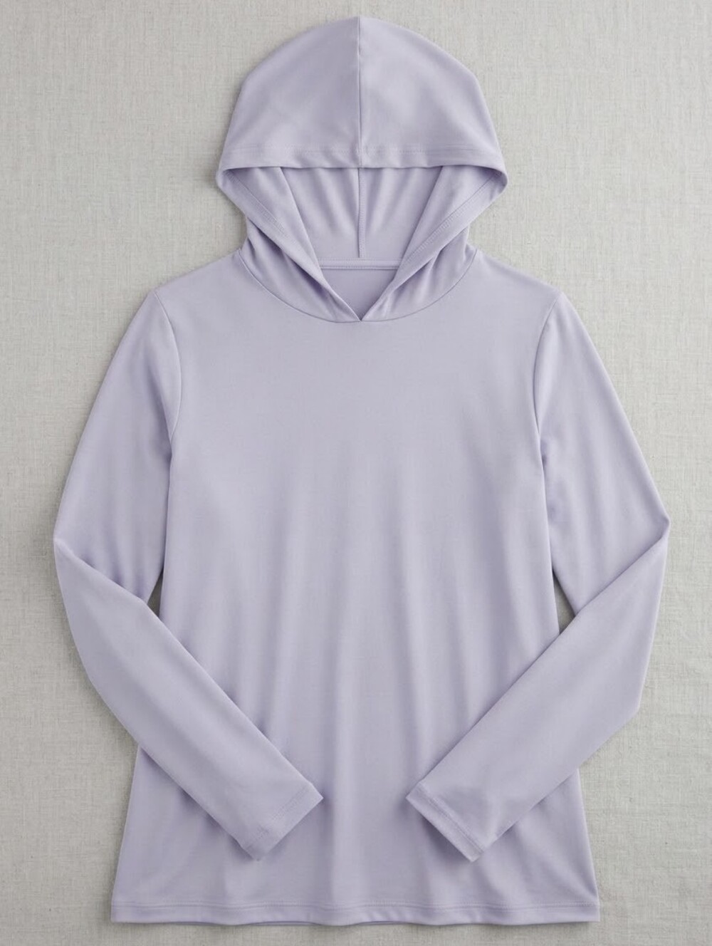 Light Lavender Hooded Long-Sleeve Women's Top